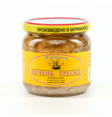 Печень трески натуральная из заморож. сырья 350 гр