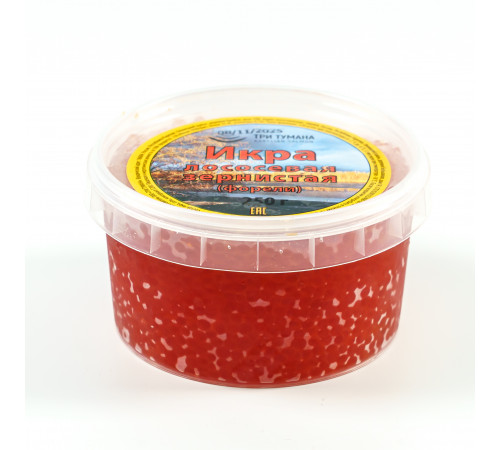 Икра форели Три тумана 250 г, коробка 6 кг