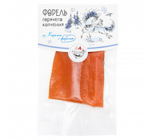 Форель радужная горячего копчения (филе-кусок) в/у